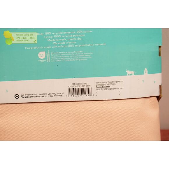 Pillowfort Tie Top Embellished Kids' Blackout 42x84" Curtain Panel W/Ties Pink * - Picture 4 of 4